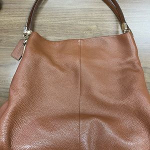 Coach Phoebe brown leather shoulder bag